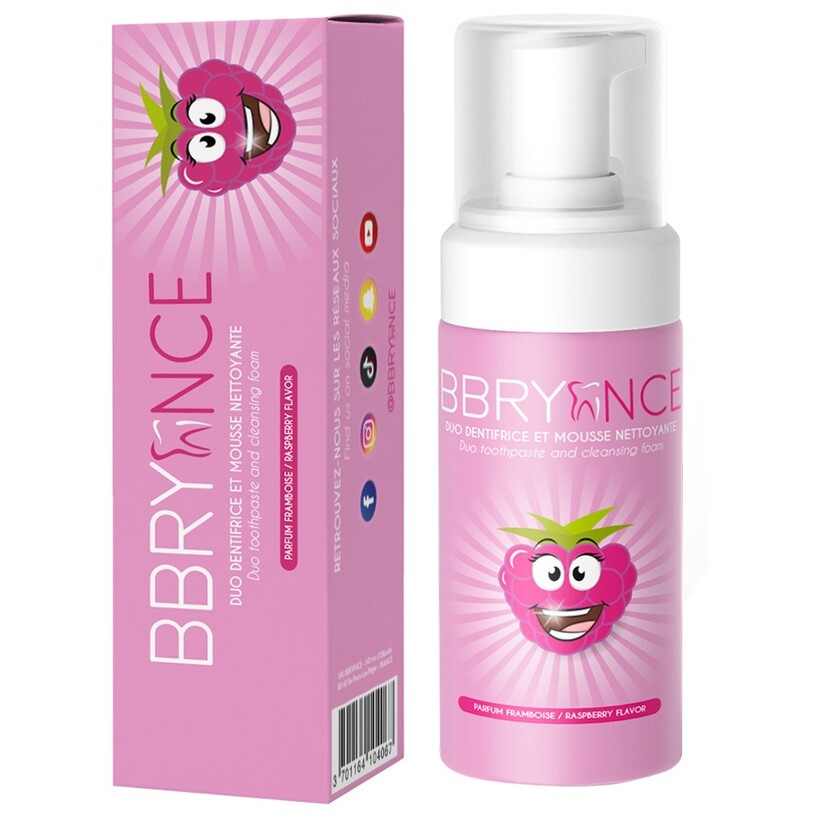 Dentifrice mousse blancheur - Framboise - 50 ml