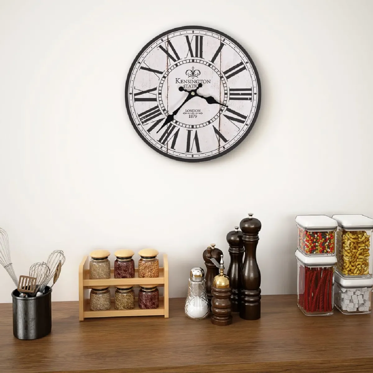 Decoshop26 Horloge murale Londres 30 cm