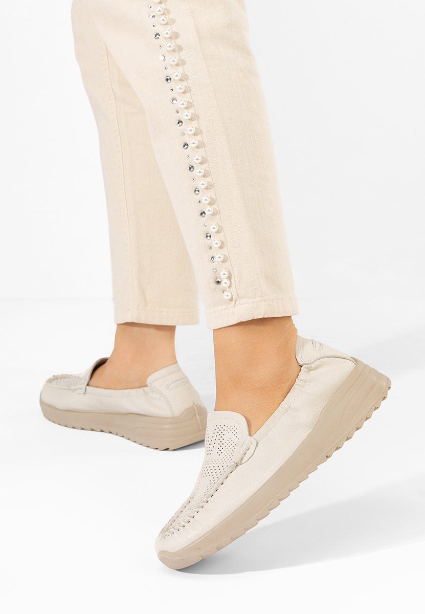 Mocassins femme beige Suzy