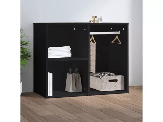 Armoire de dressing noir 80x40x65 cm bois d'ingénierie