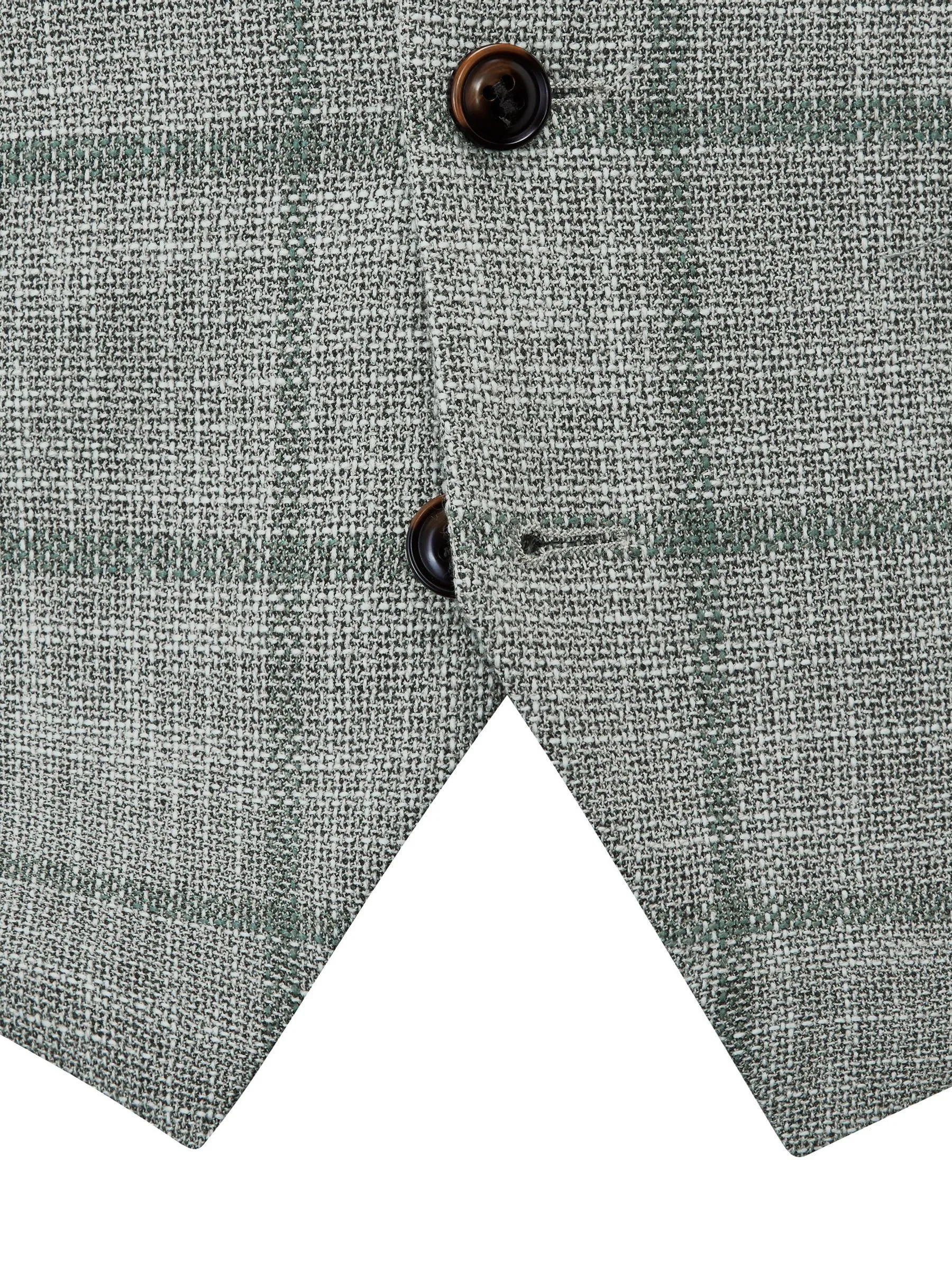 Skopes Tailored Fit Valetta gilet met ruit en enkele rij knopen