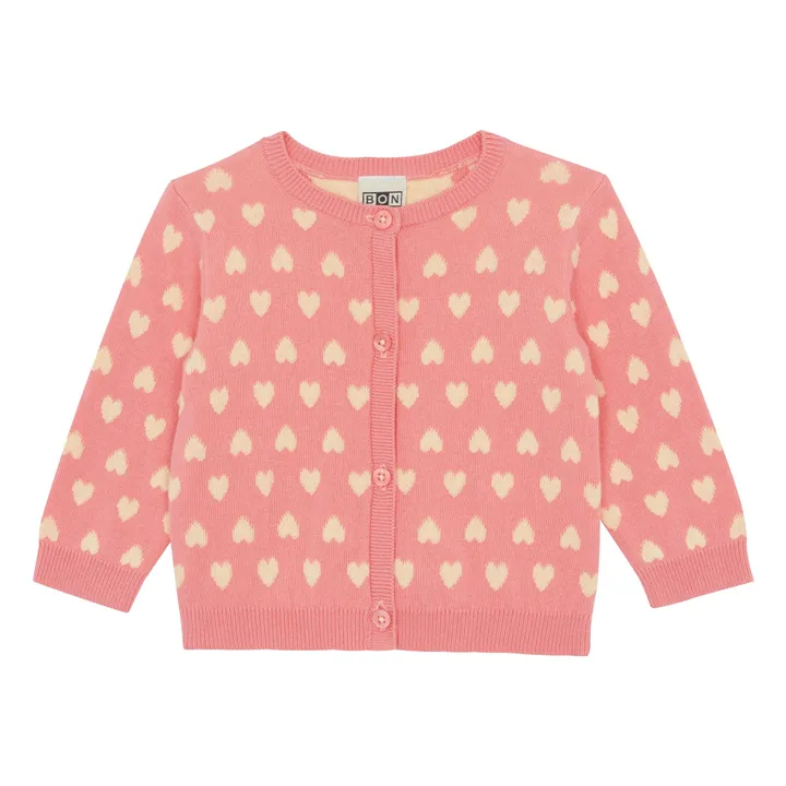 Bonton Cardigan Lilet en Maille Cœur | Rose