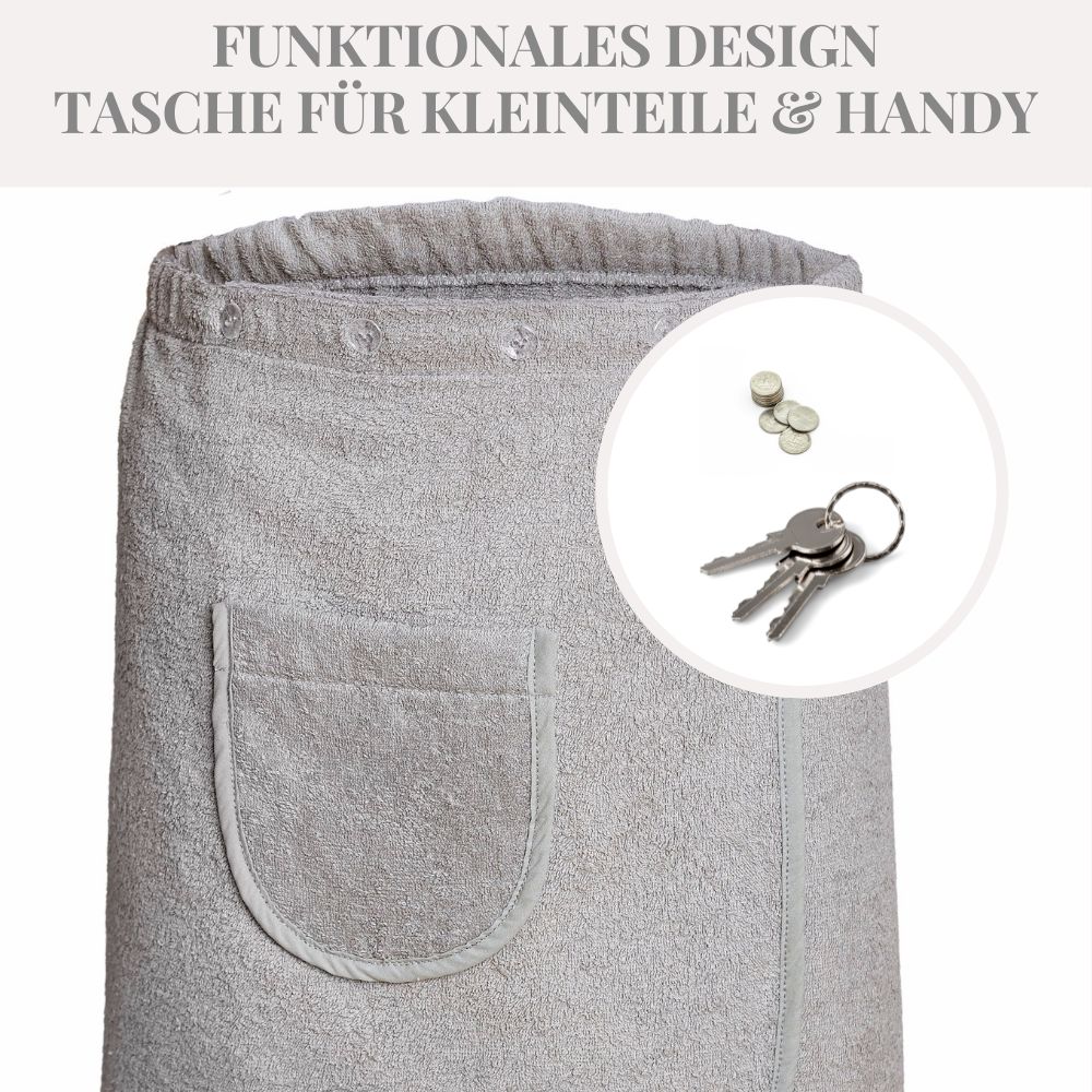 Carenesse Sauna-Kilt Herren 50x140 cm  grau