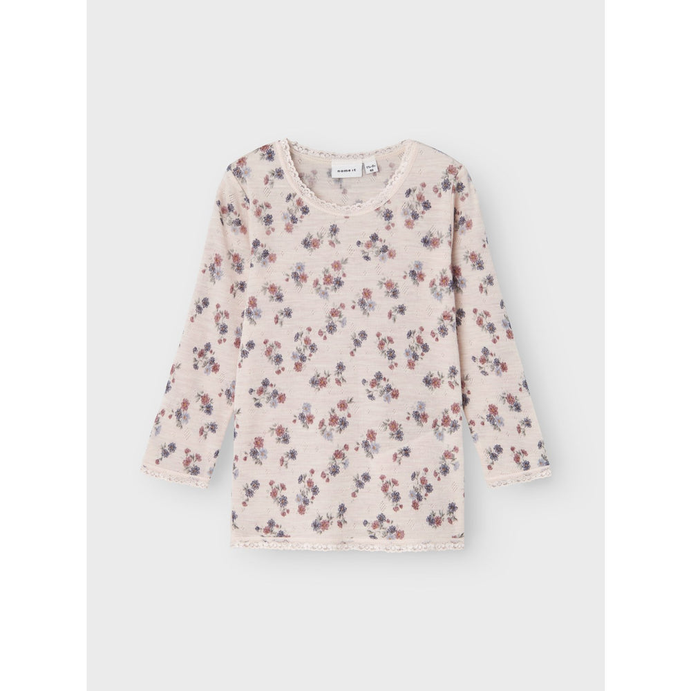 Køb Name It Lilac Ash Wang Uld Needle Bluse Noos