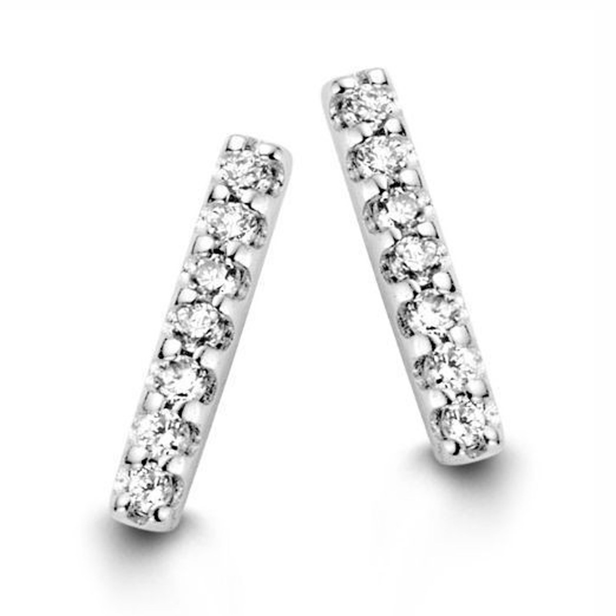 Boucles d'oreilles Brillaxis barrette or diamants