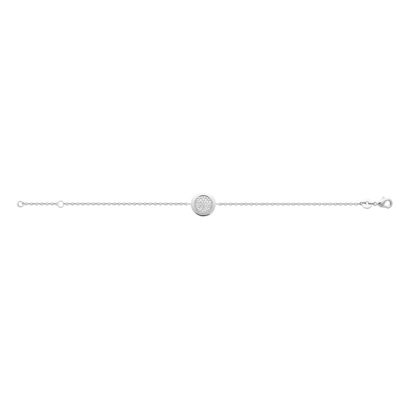 Bracelet Femme - Argent 925 - Oxyde de zirconium - Longueur : 18 cm