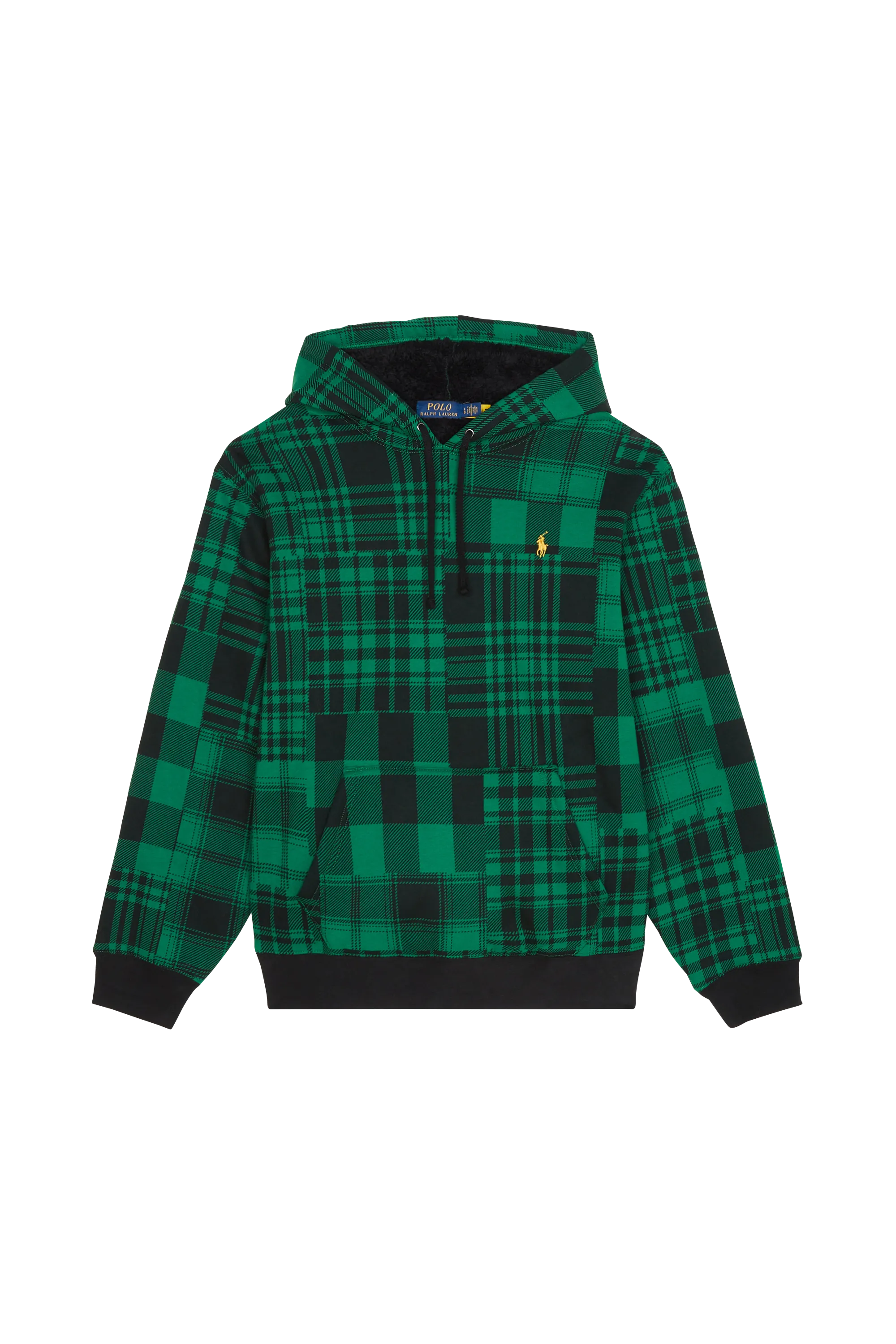 POLO RALPH LAUREN Hoodie Plaid Pile Fleece Hoodie Vert