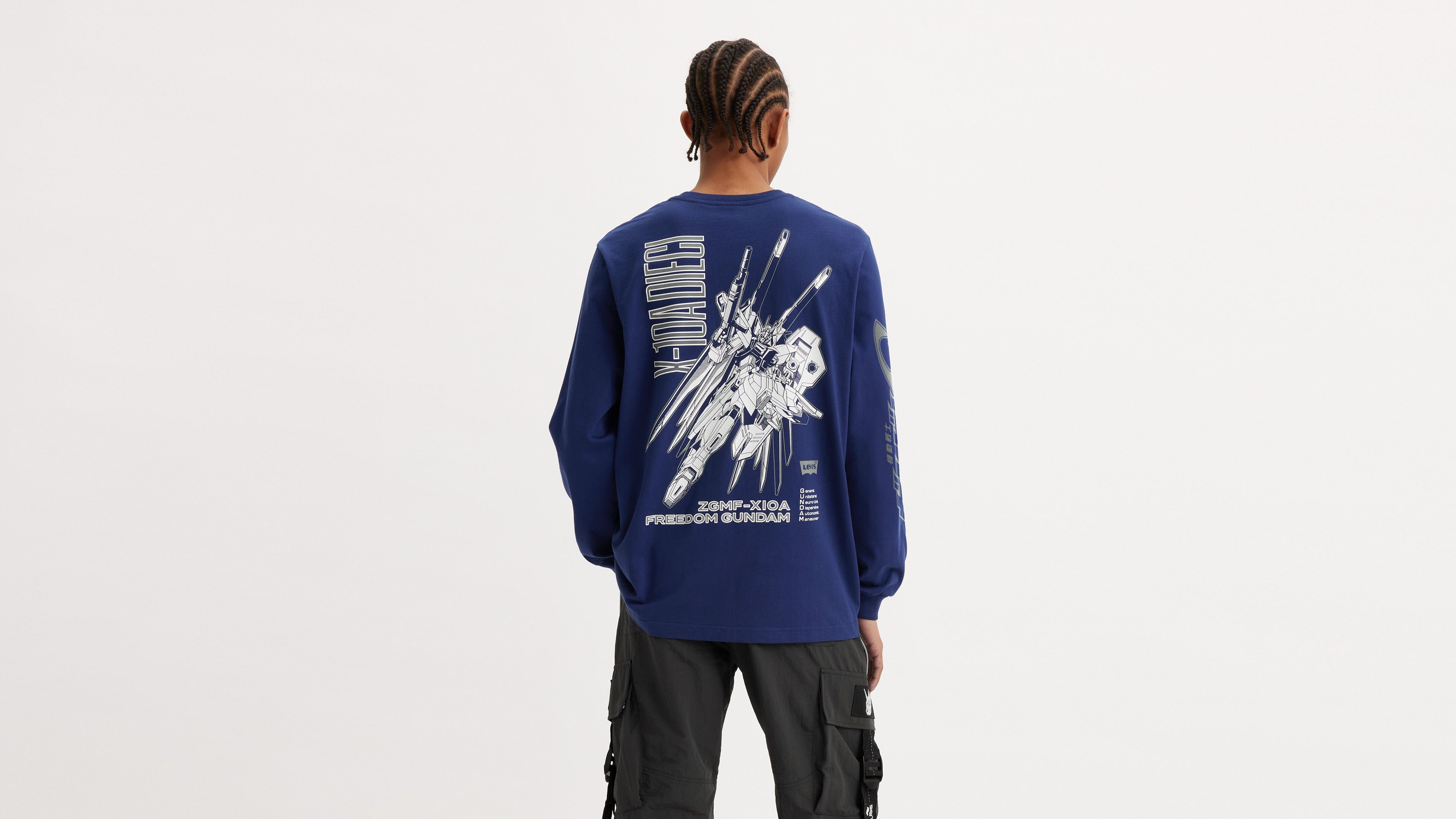 T-shirt manche longue Levi's® x Gundam SEED - Galaxy Blue - Bleu