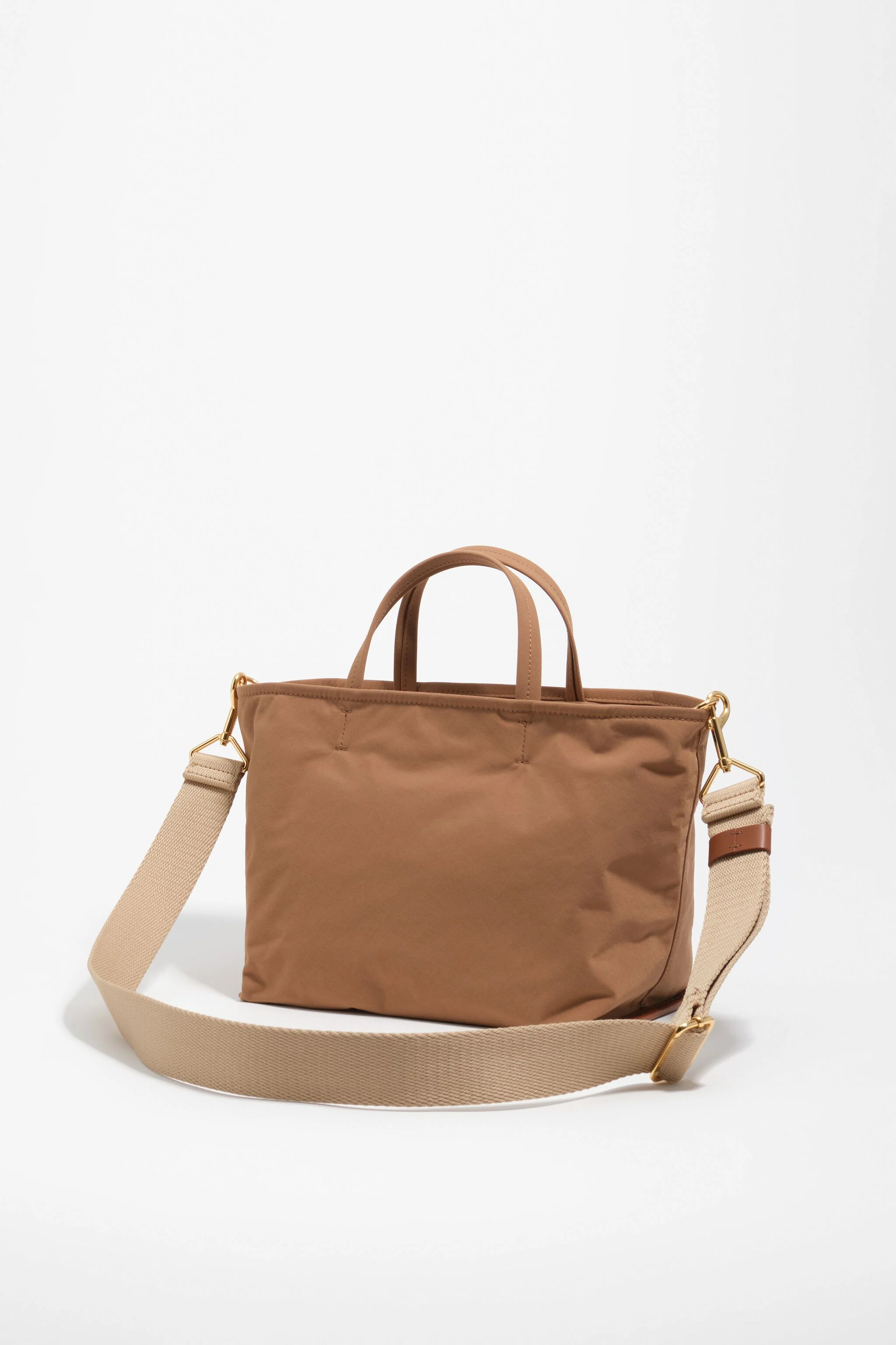 Sacola de compras média em gabardine cor nogueira