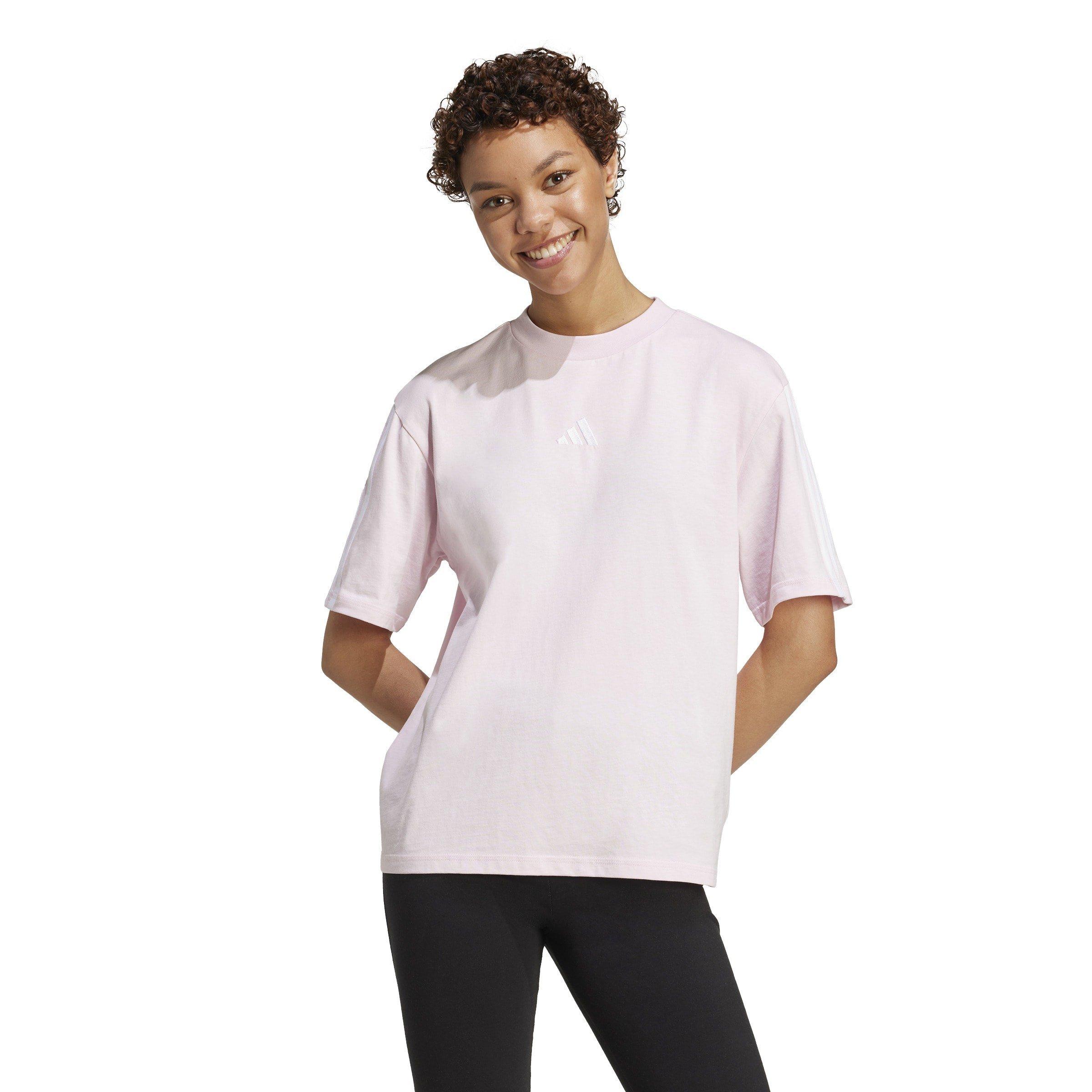 adidas Essentials 3 Stripe T-Shirt Womens