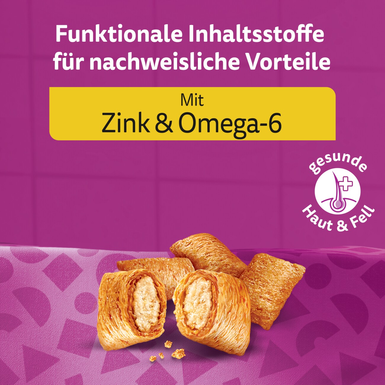 Whiskas Snack Groom & Care mit Huhn 8x45 g