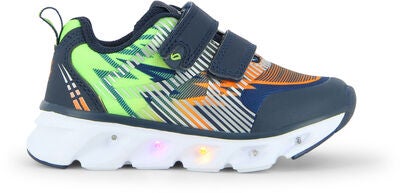Leaf Skalka Blinkende Sneakers, Navy/Lime