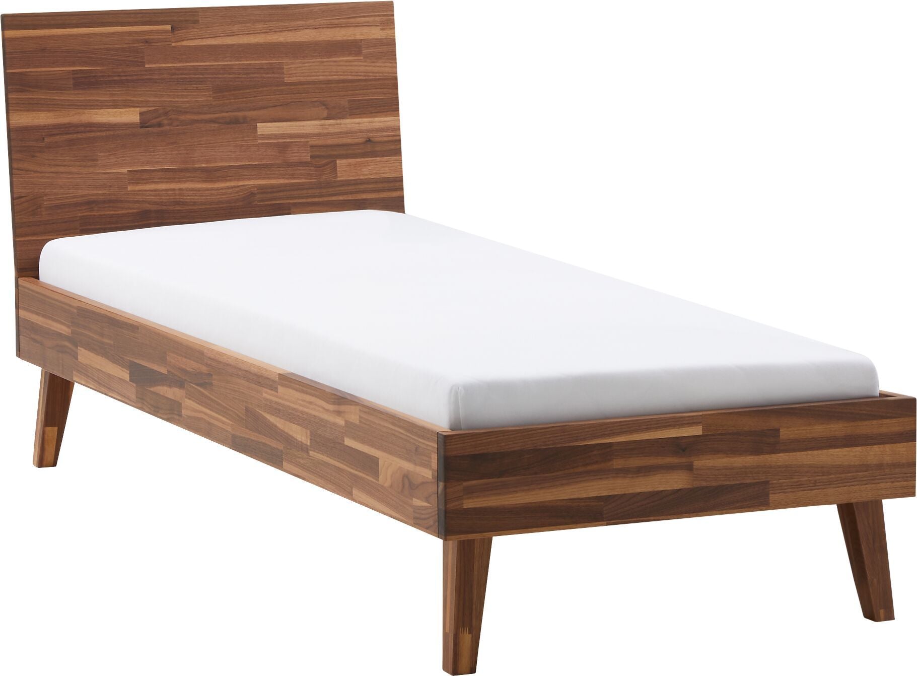 CARA Bett - Nussbaum / B: 90.0 cm x T: 200.0 cm