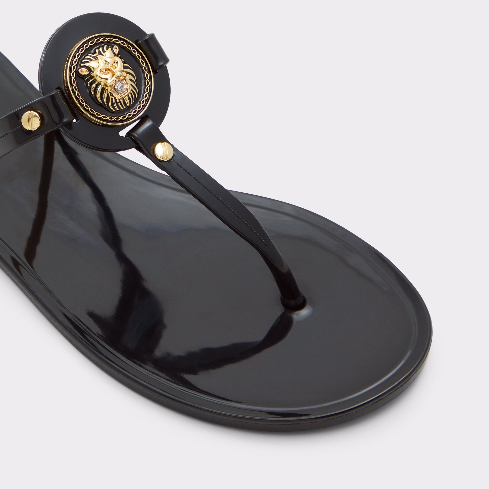 Gannaelden Black-Gold Multi Women Flat Sandals