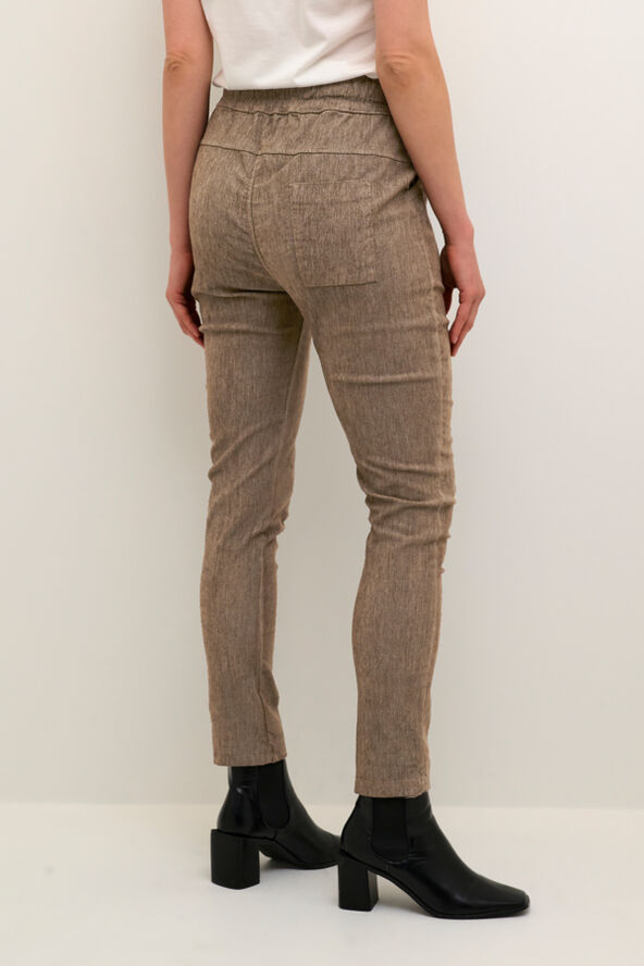 Cream CRLena Slim Pant Brown tone dye wash