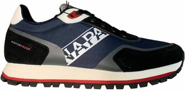 Napapijri Blauwe Leren Sneakers F2Lotus01 Ris