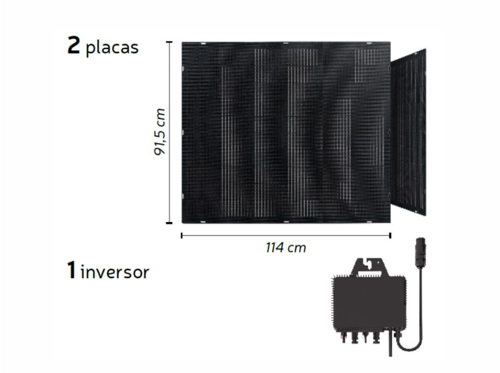 PAINEIS SOLARES FLEXIVEIS PARA VARANDA ENGEL PS0400F (PACK DE 2 PAINEIS 400W)