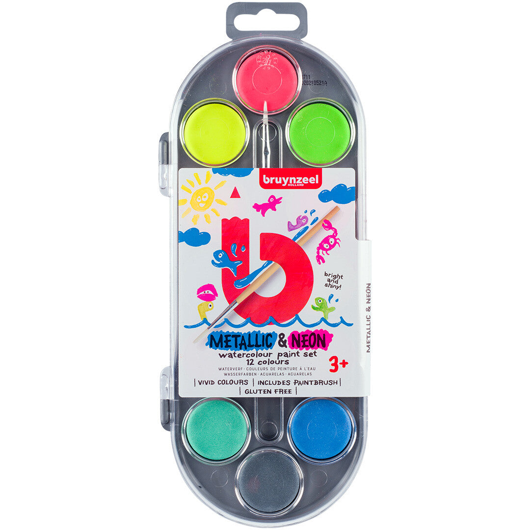 Bruynzeel waterverf metallic en neon