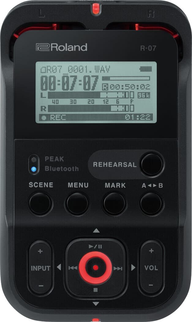 Roland R-07-BK Handy Audio Recorder