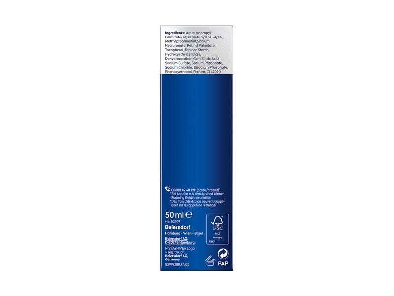 NIVEA MEN Gesichtsgel Anti-Age Hyaluron Hydro 50 ml Tiefenwirksame Gesichtspflege für ein gesundes und jüngeres Aussehen