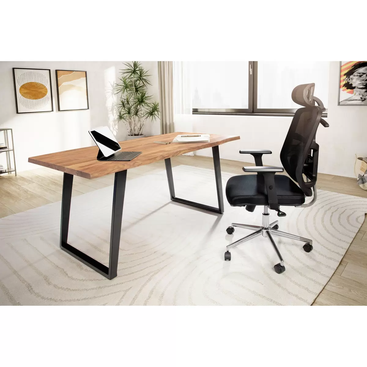 Schreibtisch Almada braun,schwarz