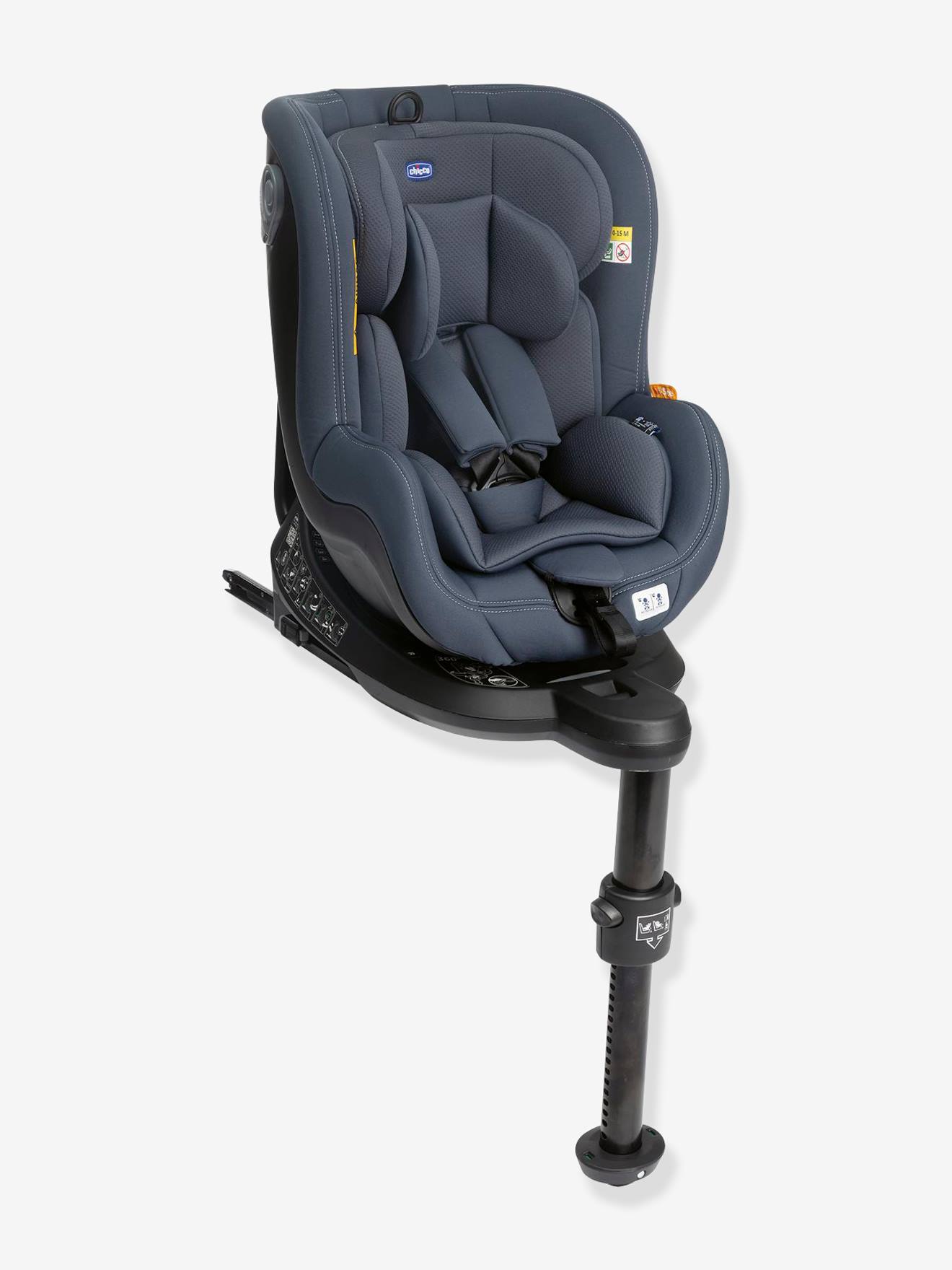 Cadeira auto giratória CHICCO Seat2Fit i-Size, 45 a 105 cm, equivalente ao grupo 0+/1, cinza