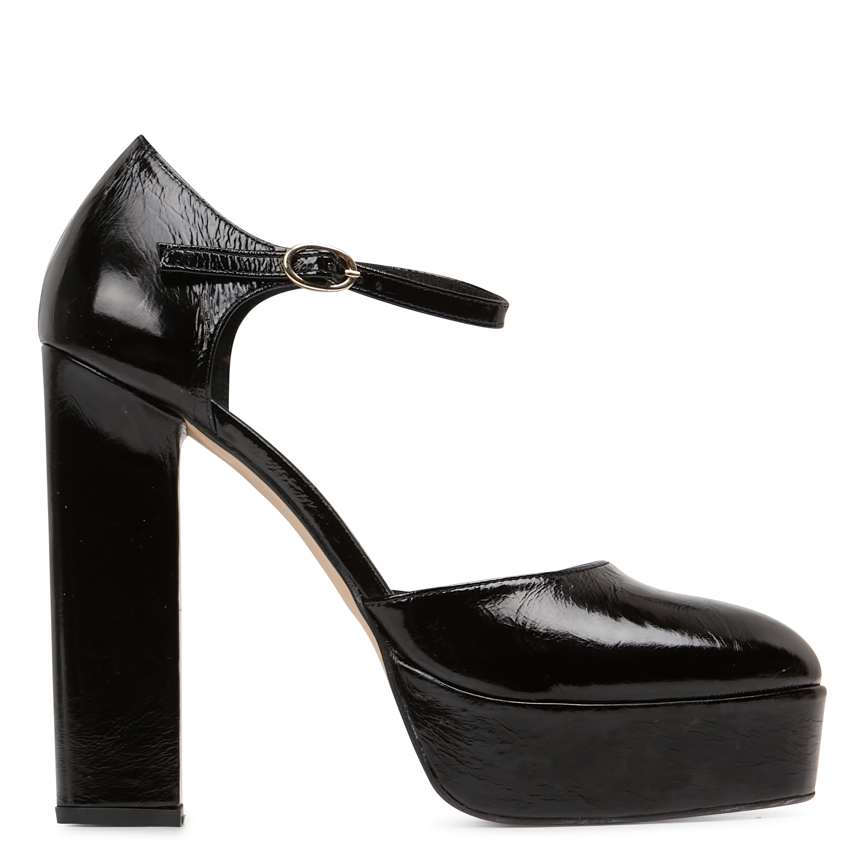 VANCOUVER - Sandales à talons en cuir verni | Noir