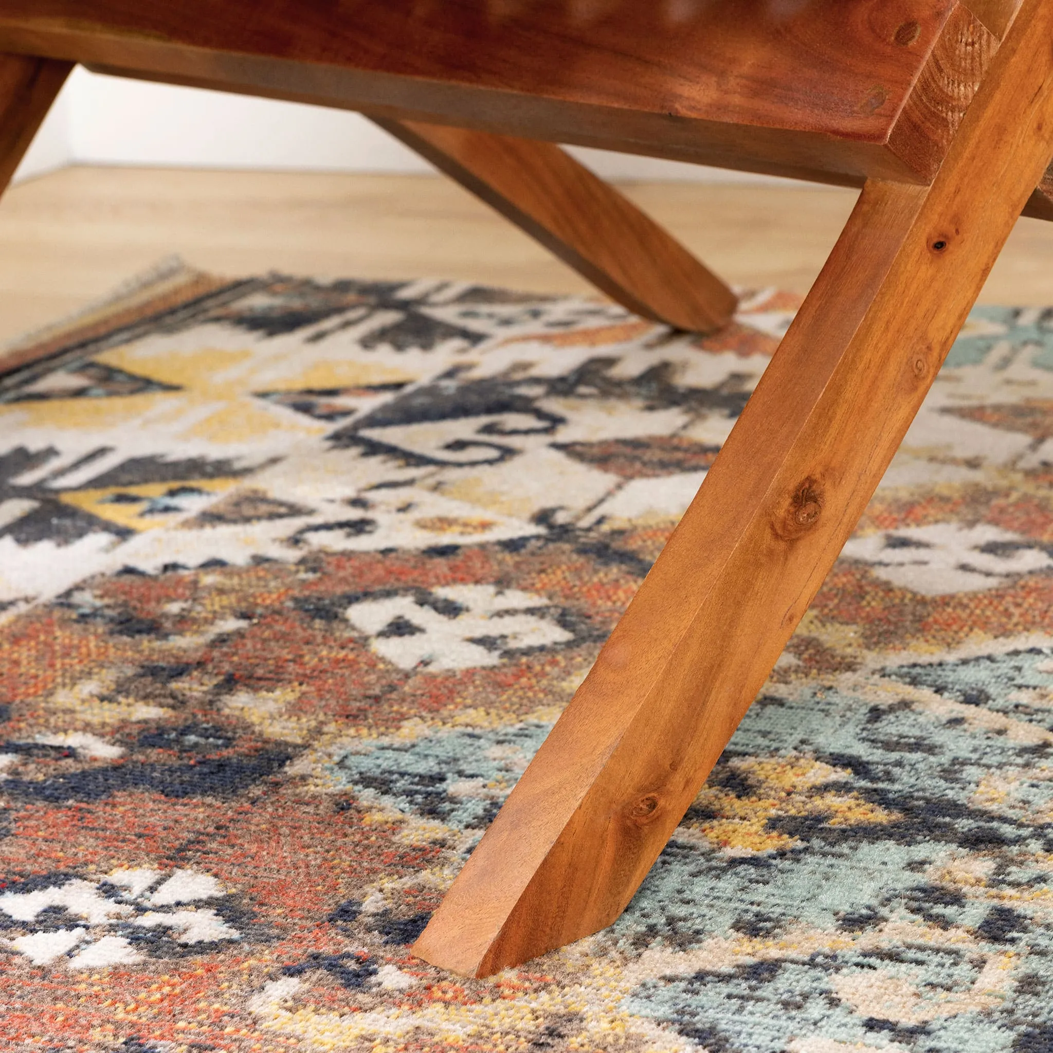 South Shore Fauteuil en Cuir Tressé Balka - Brun