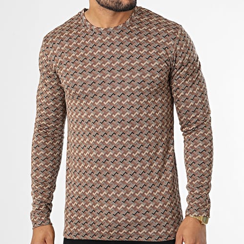 Tee Shirt Manches Longues X Marron