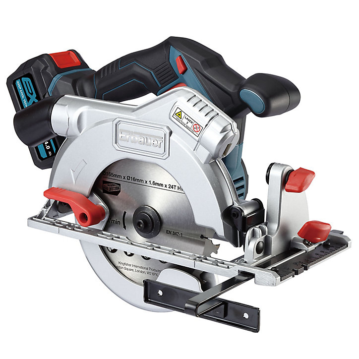 Scie circulaire sans fil brushless Erbauer ECS18-Li 18V - 4Ah 61 mm