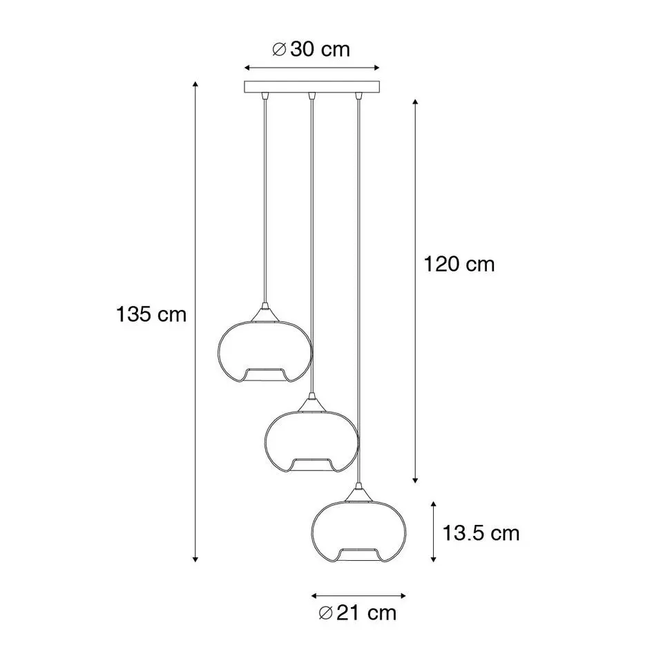 Qazqa hanglampen busa zwart e27