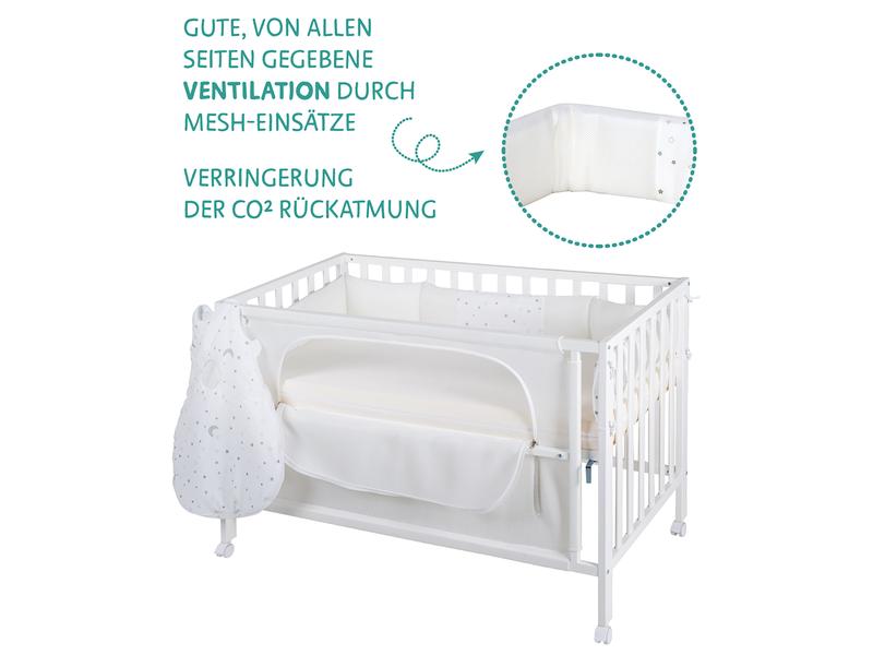 roba Beistellbett safe asleep Sternenzauber weiss 60 x 120 Babybett inkl. Zubehör