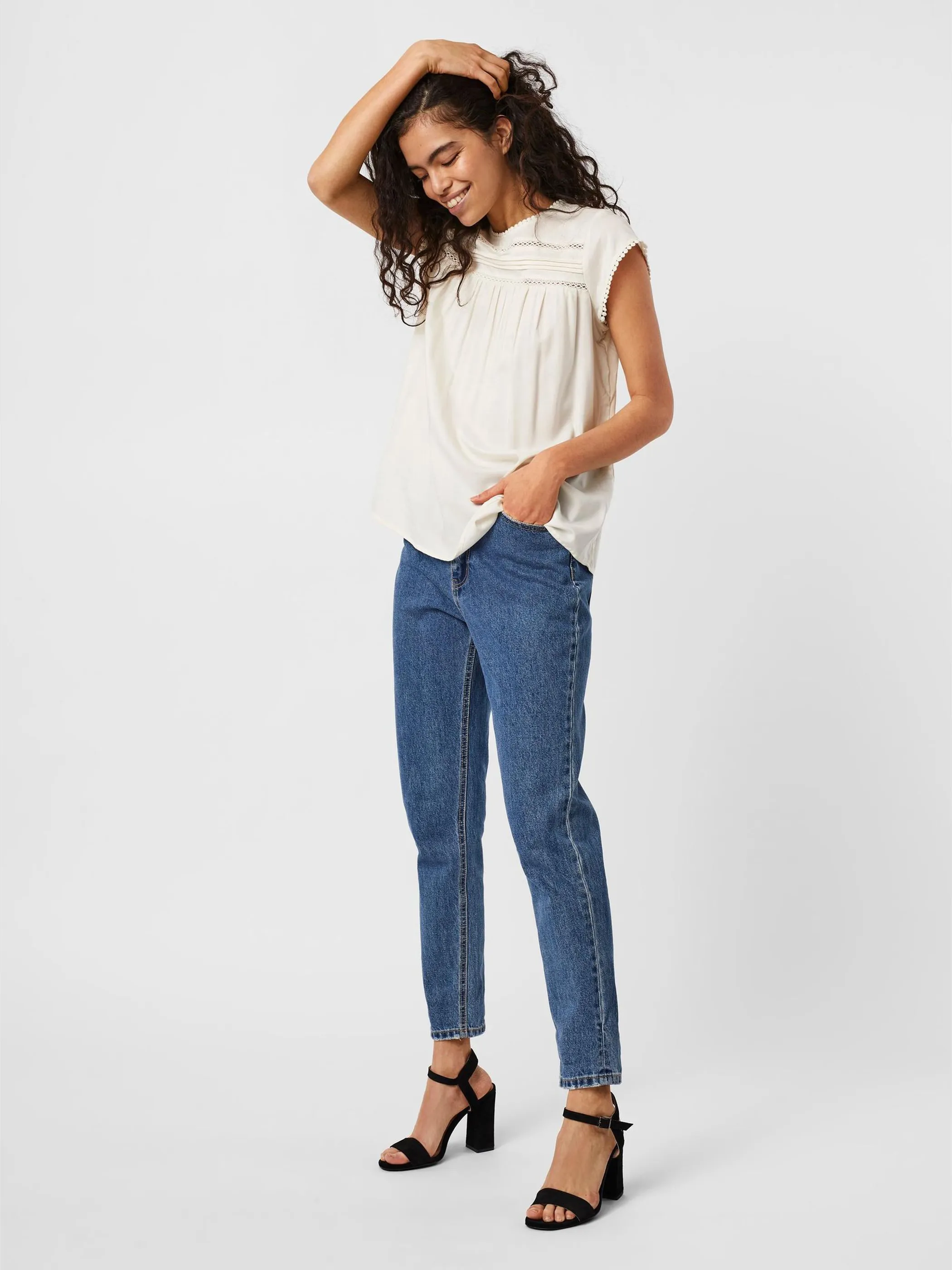 Vero Moda VMDEBBIE PLEAT S/L TO Schlupfbluse