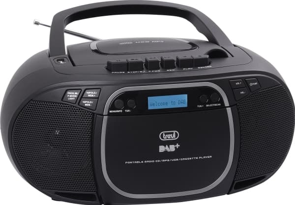 Trevi CMP 576 DAB, Digitalt, DAB, DAB+, FM, 87,5 - 108 MHz, 174.928 - 239.200 MHz, Spiller, CD, CD-R, CD-RW