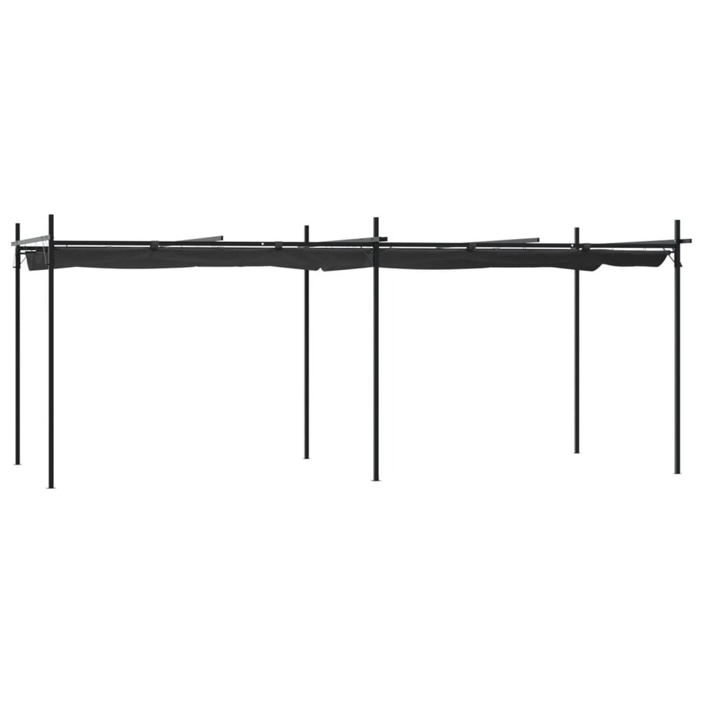 Pergola avec toit rétractable anthracite 589x292x230 cm