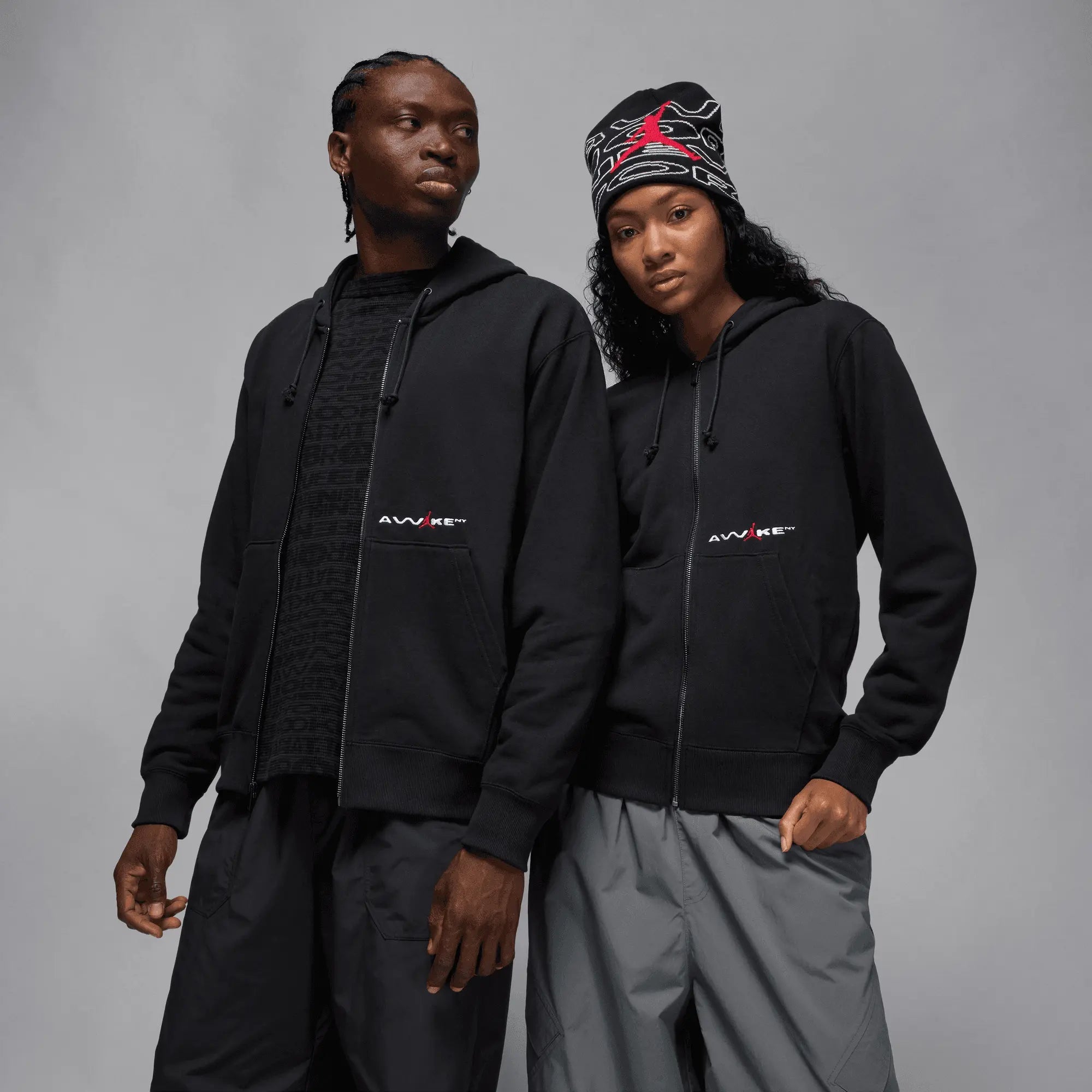 Jordan x Awake NY Full-Zip Fleece Hoodie (Black/University Red)