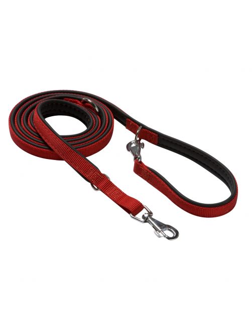 Adori Traininglijn Nylon Soft Rood&Zwart - Hondenriem