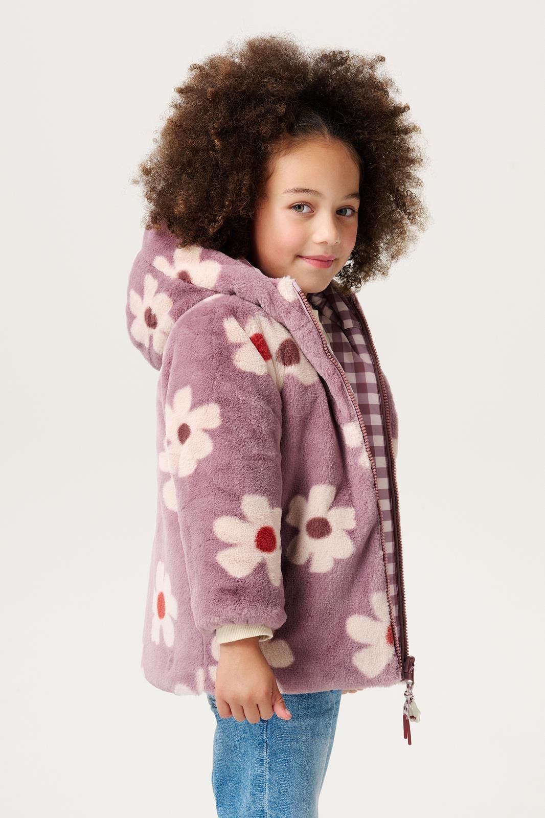 Noppies Kids Winterjas Norden - Reversible - Floral Pattern Purple