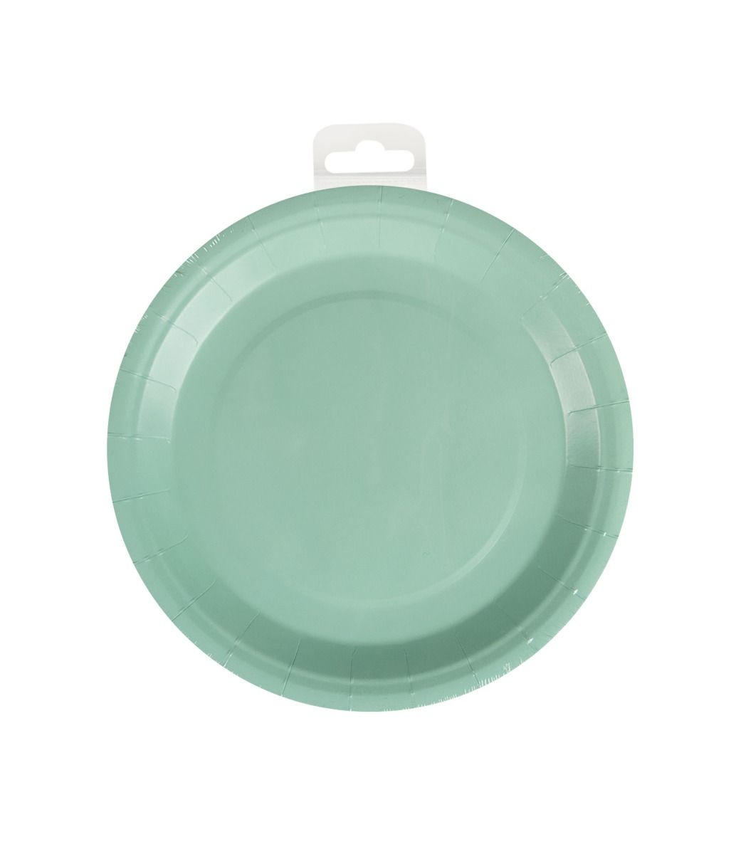 Groene Borden Pastel 23cm 8st