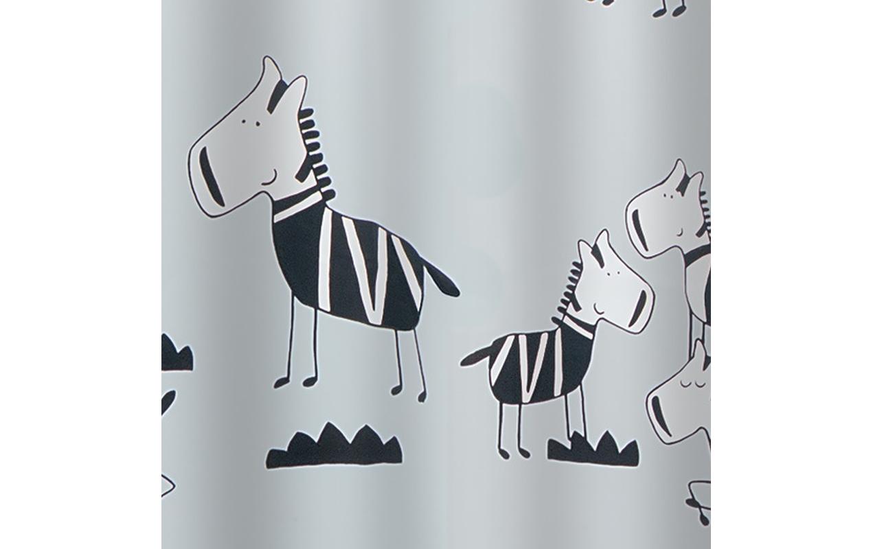 Duschvorhang Zebi 180 x 200 cm, Schwarz/WeissDuschvorhang