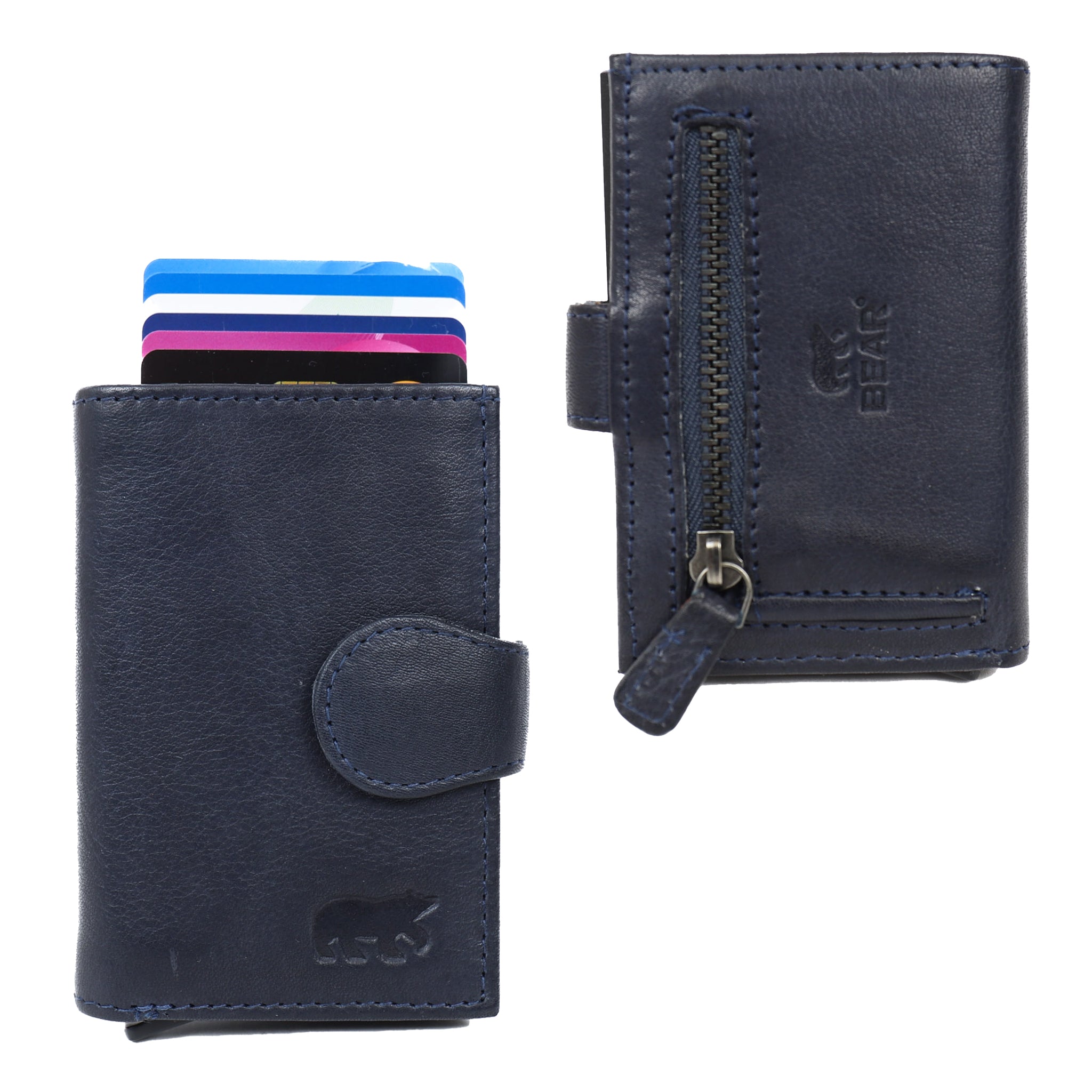 Pasjeshouder 'Elsie' navy Blauw