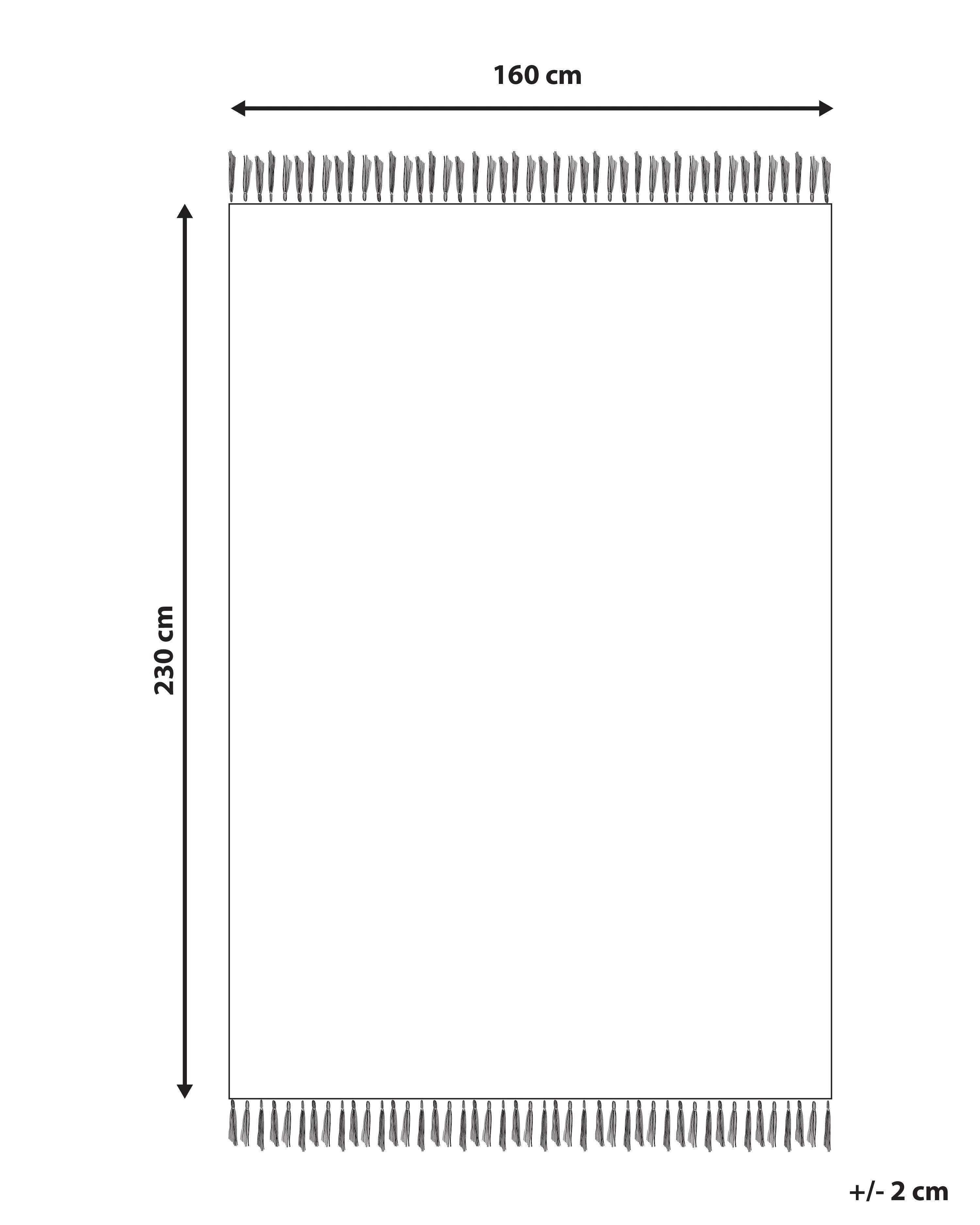 Vloerkleed TONYA Grijs 160 x 230 cm Wol