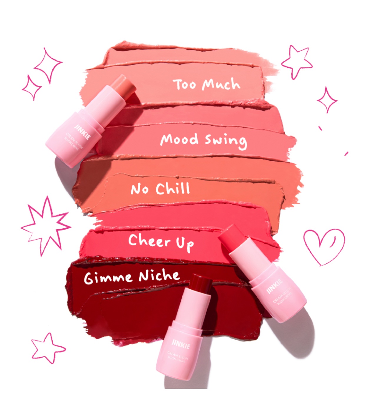 Trouble Maker - Blush em bastão Jinkie - Too Much Baby Pink