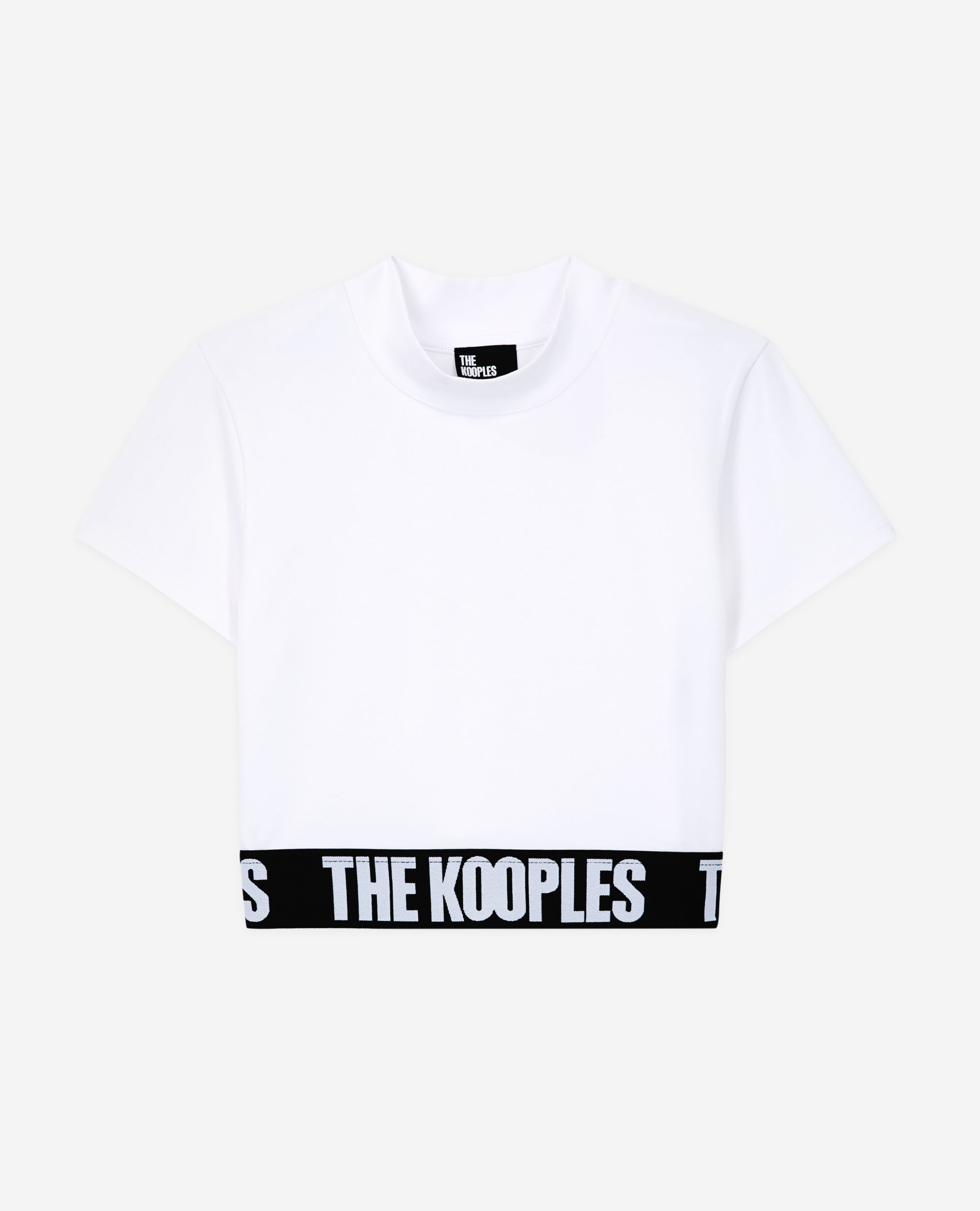 T-shirt court à logo blanc