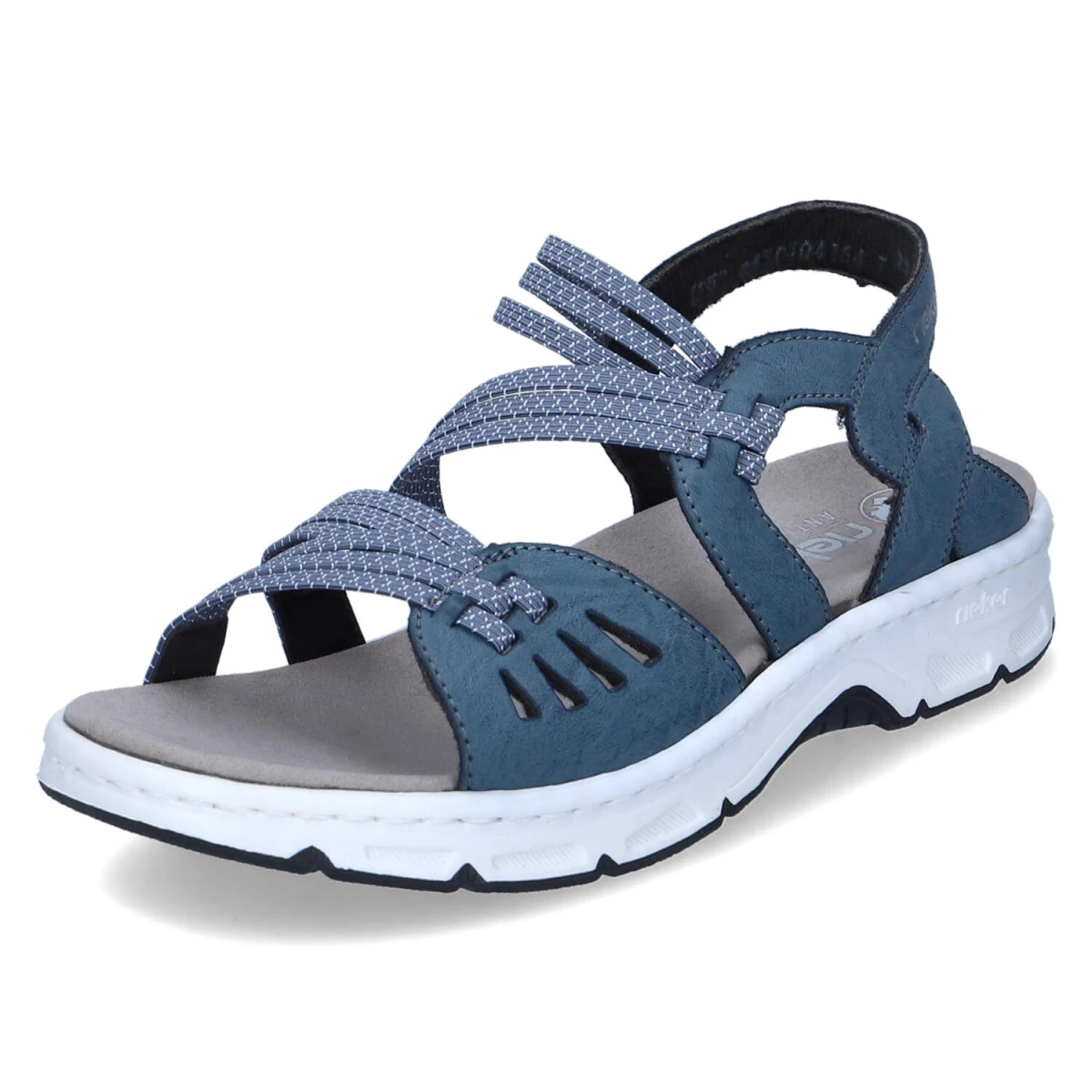 RiekerSandalen - royal/jeans-weiss