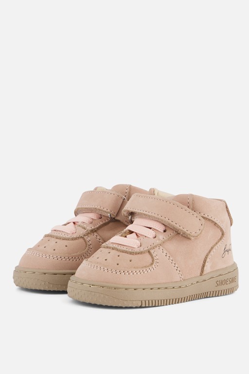 Shoesme Babyschoenen Veterboots roze Leer