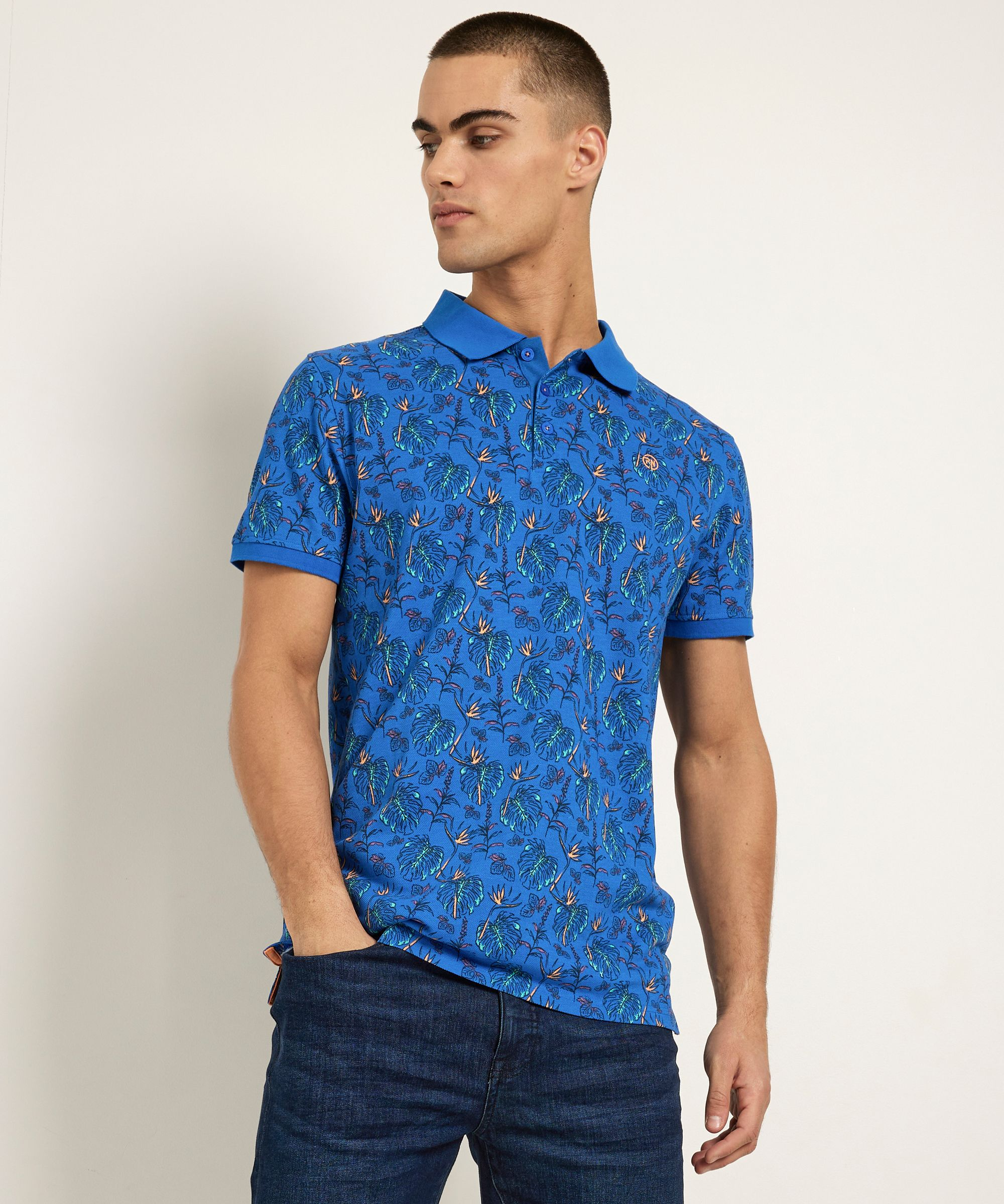 polo met bladerprint