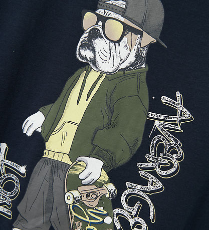 Name It T-Shirt - NkmTeaske - Navy Blazer m. Print