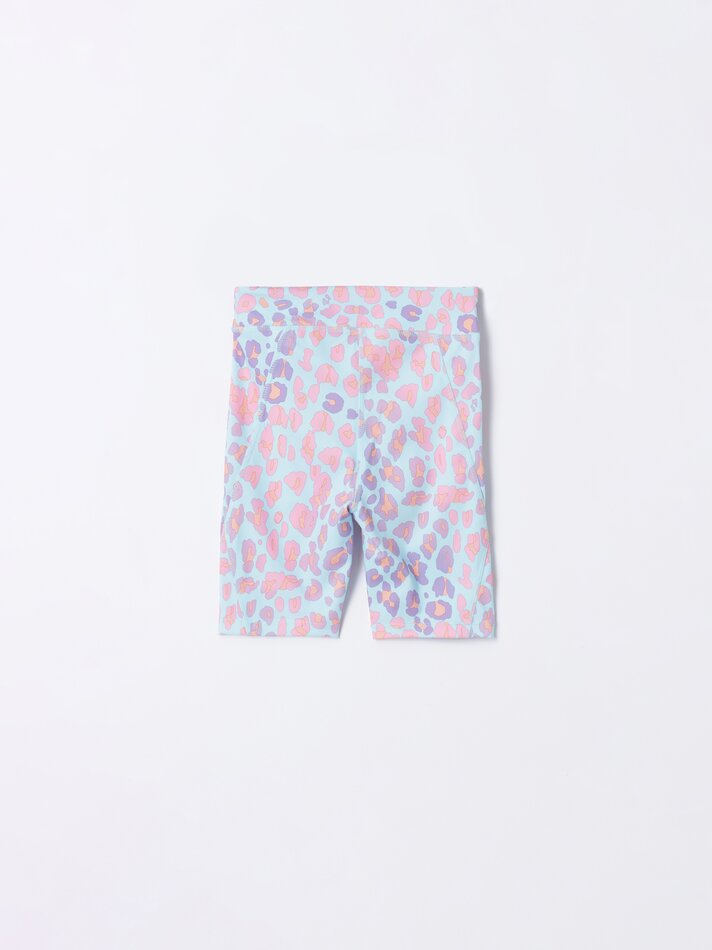 Legging de ciclismo estampada - Verde Piscina