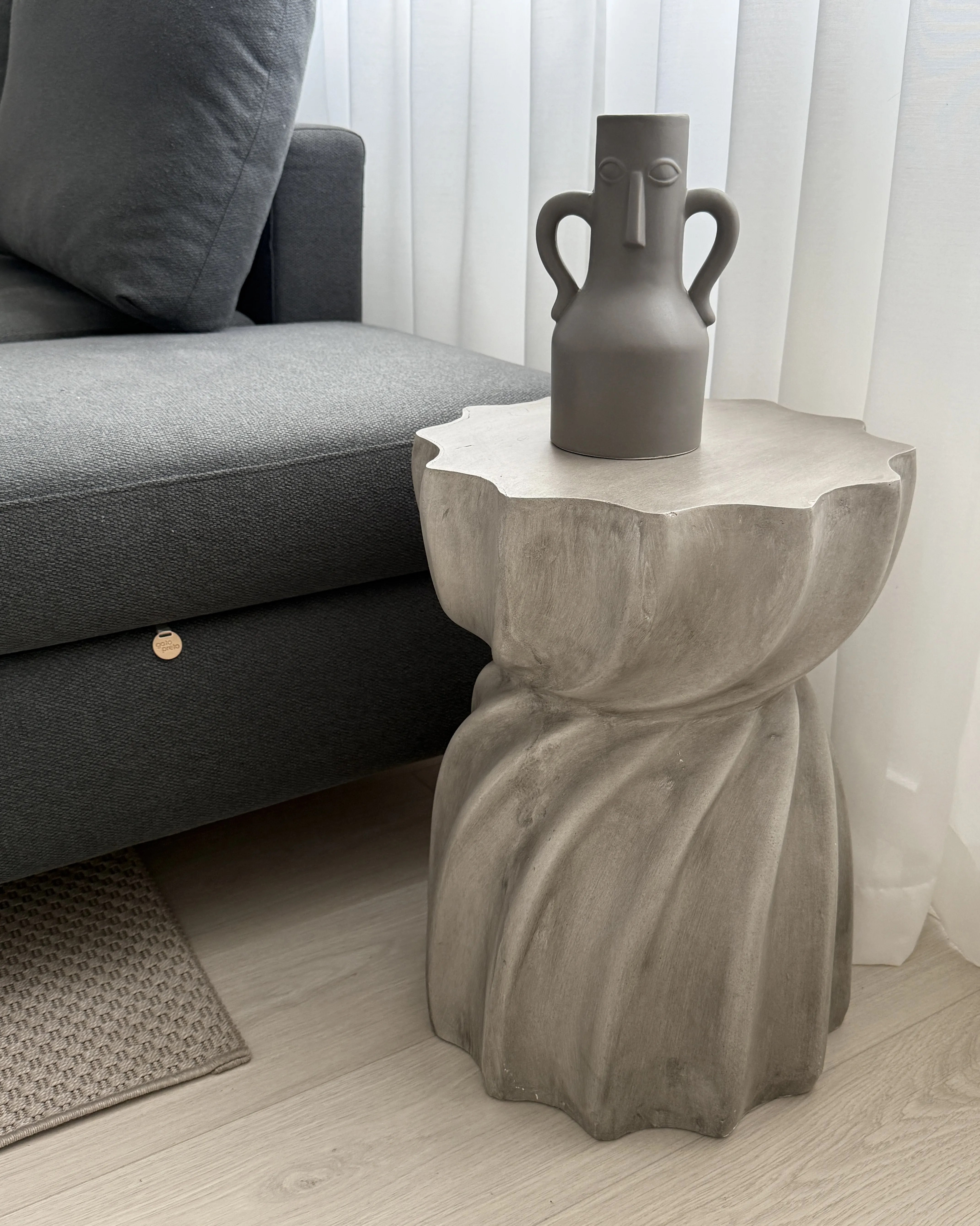 Bloemenvaas TRIPOLI Keramiek 21 cm Grijs